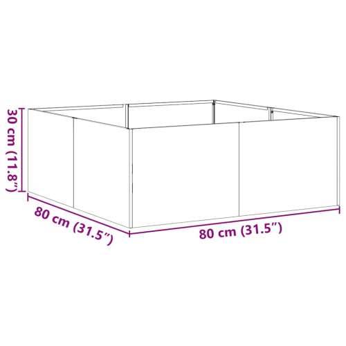 Sadilica 80x80x30 cm od pocinčanog čelika - Pocinčani čelik 80 x 80 x 30 cm 1 Cijena