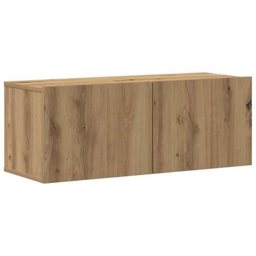 8-dijelni zidni TV ormarić Artisan hrast izrađen od drveta - hrast artisan 1 160 cm Cijena