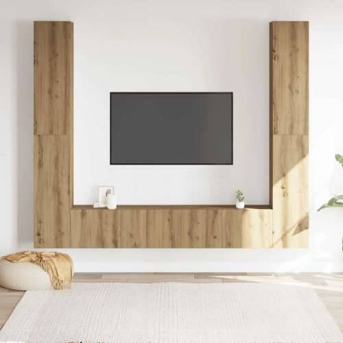 6-dijelni zidni TV ormarić Artisan hrast izrađen od drva - hrast artisan 6 90 cm Cijena