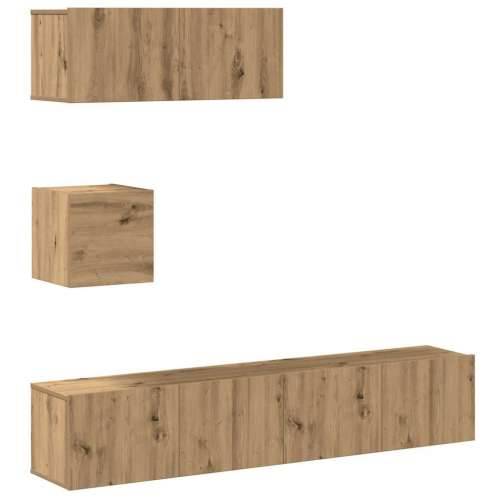 4-dijelni set TV ormarića montiran na zid Artisan Oak - hrast artisan 1 80 cm Cijena