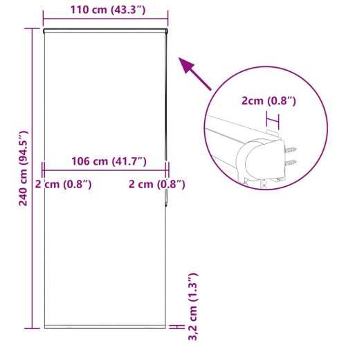 Rolo zavjesa za tuš s kazetom 110x240 cm širina tkanine 106 cm - Morska zvijezda 110 x 240 cm s kazetom Cijena
