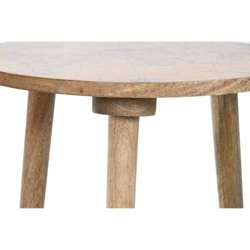 Pomoćni stolić Home ESPRIT Bijela Svijetlo smeđi Drvo Manga 40 x 40 x 47,5 cm (2 kom.) Cijena