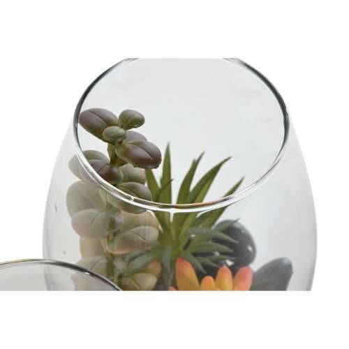 Ukrasna Biljka Home ESPRIT PVC Kristal 10 x 10 x 15 cm (2 kom.) Cijena