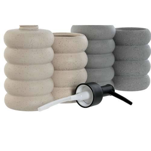 Dozator za Sapun Home ESPRIT Crna Siva Krema ABS Dolomite 7 x 7 x 17,5 cm (2 kom.) Cijena