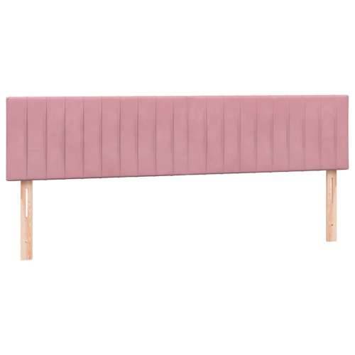 Box Spring krevet s madracem ružičasti 180x220 cm samt - Ružičasta 180 x 220 cm Okomite pruge Cijena