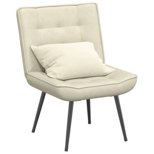 Stolica za opuštanje krem 64x74x84 cm baršun - Krema 1 Bez oslonca za noge Cijena