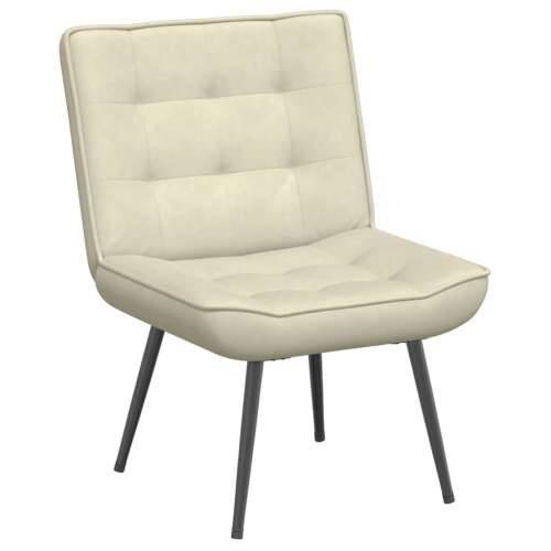 Stolica za opuštanje krem 64x74x84 cm baršun - Krema 1 Bez oslonca za noge Cijena