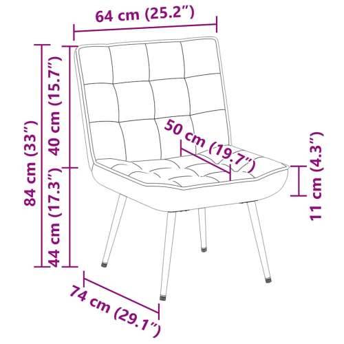 Stolica za opuštanje krem 64x74x84 cm baršun - Krema 1 Bez oslonca za noge Cijena