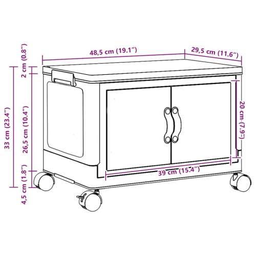 Složiva kutija za pohranu s kotačima 28 L 48,5x29,5x33 cm - 48.5 x 29.5 x 33 cm 1 Cijena