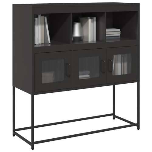 Komoda crna 100,5 x 39 x 107 cm od hladno valjanog čelika - Crna 1 Cijena