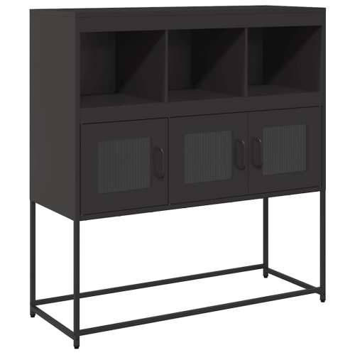 Komoda crna 100,5 x 39 x 107 cm od hladno valjanog čelika - Crna 1 Cijena