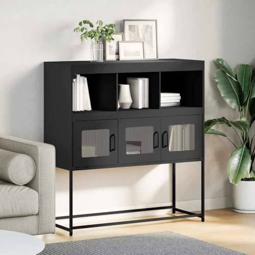 Komoda crna 100,5 x 39 x 107 cm od hladno valjanog čelika - Crna 1 Cijena