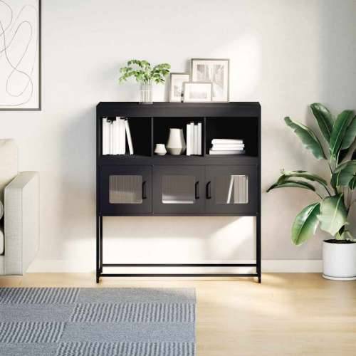 Komoda crna 100,5 x 39 x 107 cm od hladno valjanog čelika - Crna 1 Cijena