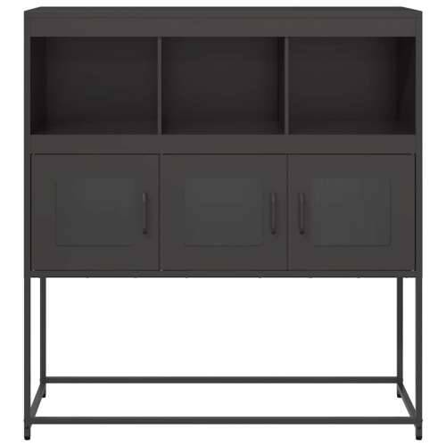 Komoda crna 100,5 x 39 x 107 cm od hladno valjanog čelika - Crna 1 Cijena