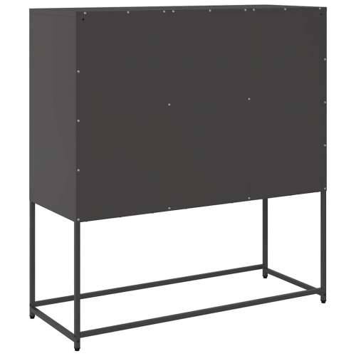 Komoda crna 100,5 x 39 x 107 cm od hladno valjanog čelika - Crna 1 Cijena