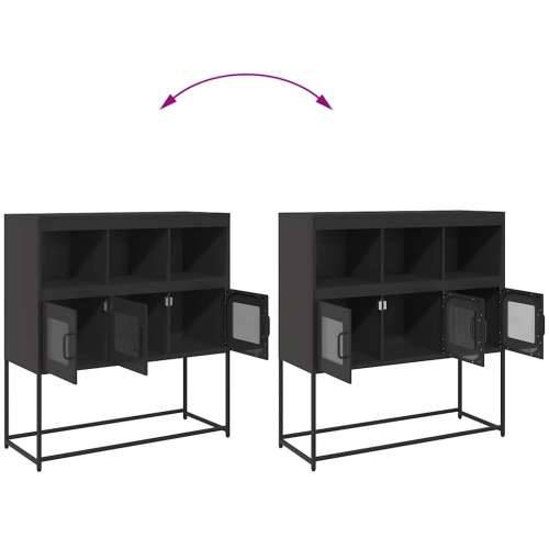 Komoda crna 100,5 x 39 x 107 cm od hladno valjanog čelika - Crna 1 Cijena