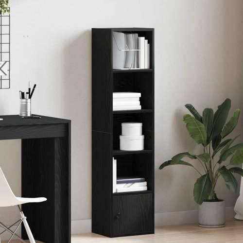 Regal za knjige crni hrasta 31x24x127 cm od konstruiranog drva - Crna 1 127 cm Cijena