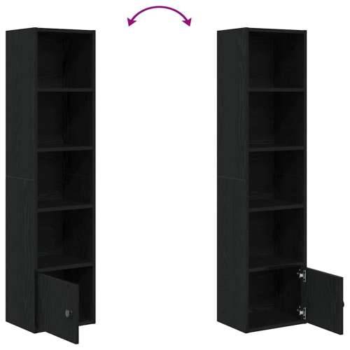 Regal za knjige crni hrasta 31x24x127 cm od konstruiranog drva - Crna 1 127 cm Cijena