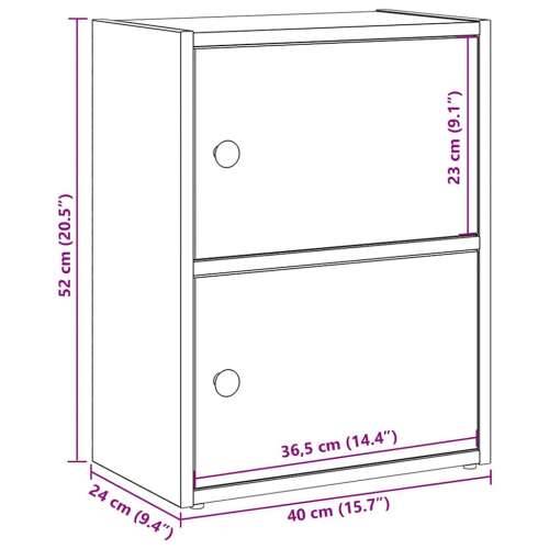 Regal za knjige boja betona 40x24x52 cm konstruirano drvo - Beton siva 1 52 cm Cijena