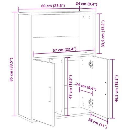 Regal za knjige boja hrasta 60x24x85 cm konstruirano drvo - hrast artisan 1 85 cm Cijena