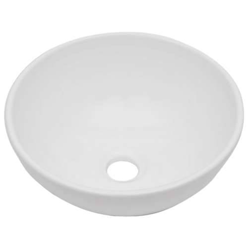 Dvodijelni set kupaonskog namještaja keramički bijeli Bijela polica od 60 cm i okrugli umivaonik od 40 cm 1 Cijena