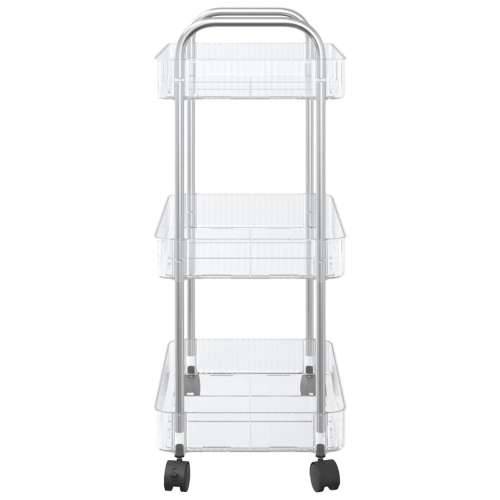 Kolica za pohranu 3 nivoa prozirna 37x28x68 cm akril - 37 x 28 x 68 cm 1 Bez kutija Cijena