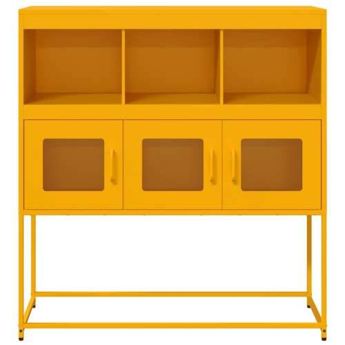 Komoda boja senfa 100,5x39x107 cm hladno valjani čelik - žuta boja senfa 1 Cijena