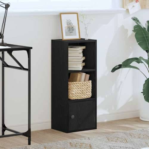 Regal za knjige crni hrasta 31x24x77 cm od konstruiranog drva - Crna 1 77 cm Cijena