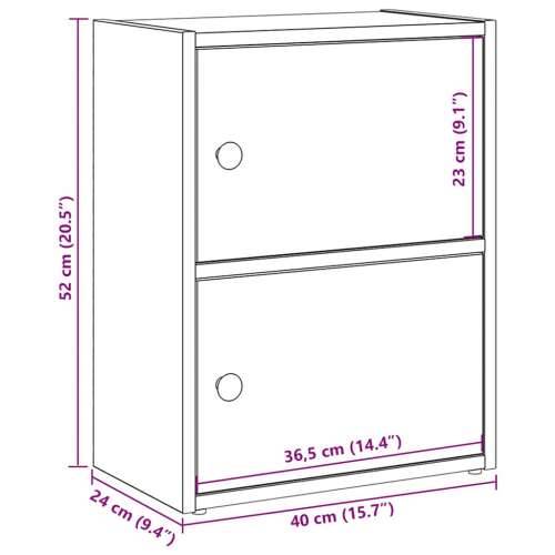 Regal za knjige bijeli 40x24x52 cm od konstruiranog drva - Bijela 1 52 cm Cijena