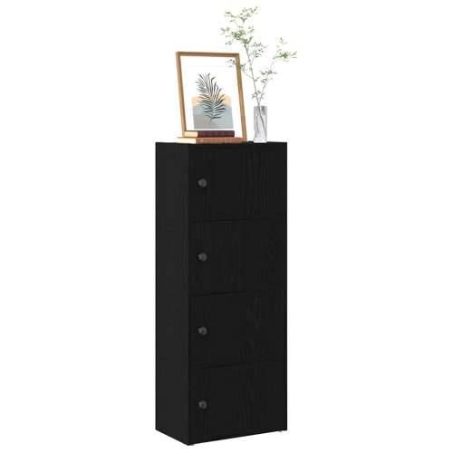 Regal za knjige crni hrasta 40x24x102 cm od konstruiranog drva - Crna 1 102 cm Cijena