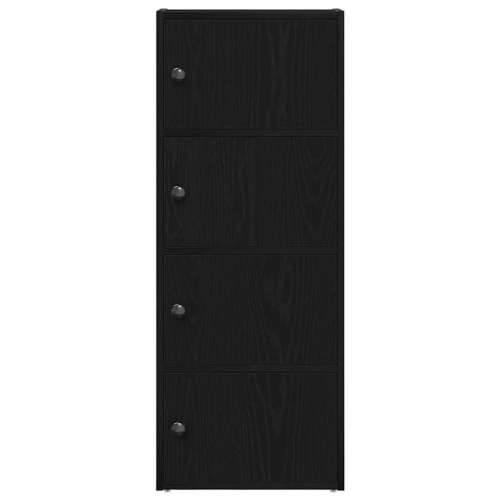 Regal za knjige crni hrasta 40x24x102 cm od konstruiranog drva - Crna 1 102 cm Cijena