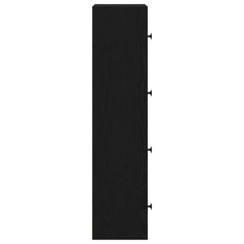 Regal za knjige crni hrasta 40x24x102 cm od konstruiranog drva - Crna 1 102 cm Cijena