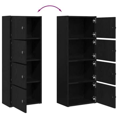 Regal za knjige crni hrasta 40x24x102 cm od konstruiranog drva - Crna 1 102 cm Cijena
