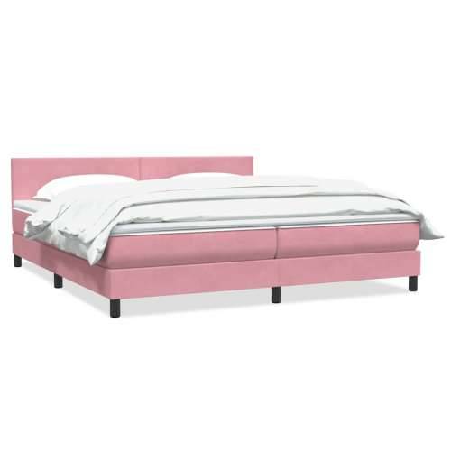 Box Spring krevet s madracem ružičasti 200x210 cm samt - Ružičasta 200 x 210 cm Gladak dizajn Cijena