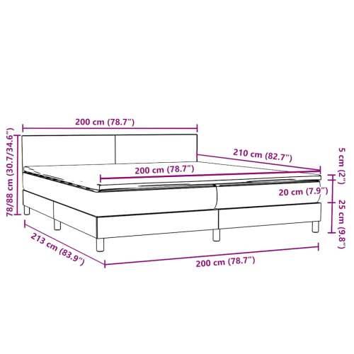 Box Spring krevet s madracem ružičasti 200x210 cm samt - Ružičasta 200 x 210 cm Gladak dizajn Cijena