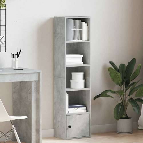 Regal za knjige boja betona 31x24x127 cm konstruirano drvo - Beton siva 1 127 cm Cijena