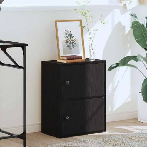 Regal za knjige crni hrasta 40x24x52 cm od konstruiranog drva - Crna 1 52 cm Cijena