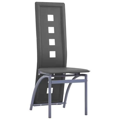Blagovaonske stolice od umjetne kože 2 kom sive Cijena