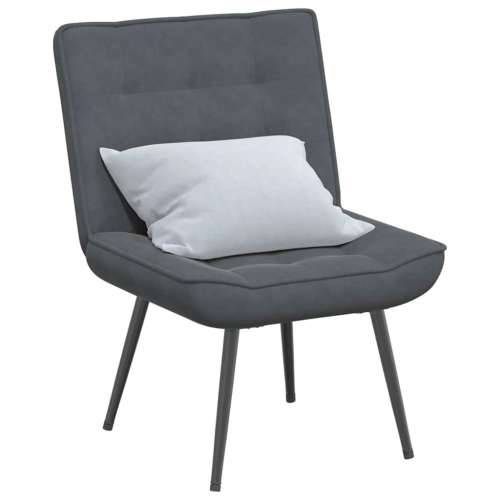 Stolica za opuštanje tamnosiva 64x74x84 cm baršun - Tamno siva 1 Bez oslonca za noge Cijena