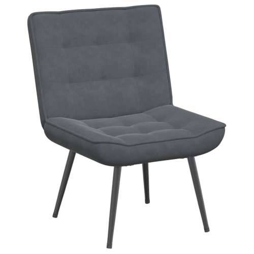 Stolica za opuštanje tamnosiva 64x74x84 cm baršun - Tamno siva 1 Bez oslonca za noge Cijena