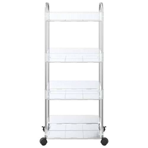 Kolica za pohranu 4 nivoa prozirna 37x28x95 cm akril - 37 x 28 x 95 cm 1 Bez kutija Cijena