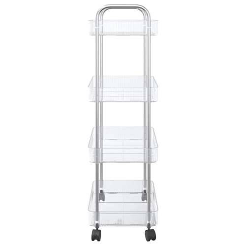 Kolica za pohranu 4 nivoa prozirna 37x28x95 cm akril - 37 x 28 x 95 cm 1 Bez kutija Cijena
