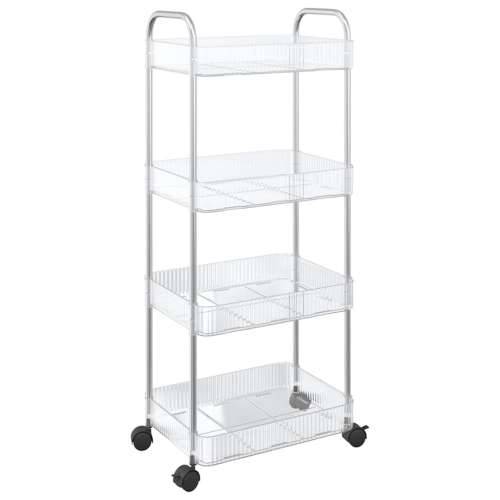 Kolica za pohranu 4 nivoa prozirna 37x28x95 cm akril - 37 x 28 x 95 cm 1 Bez kutija Cijena