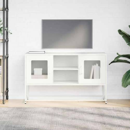 TV ormarić bijeli 100,5 x 39 x 60,5 cm čelični - Bijela 1 100.5 cm Cijena