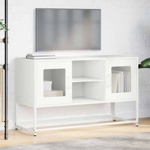 TV ormarić bijeli 100,5 x 39 x 60,5 cm čelični - Bijela 1 100.5 cm Cijena