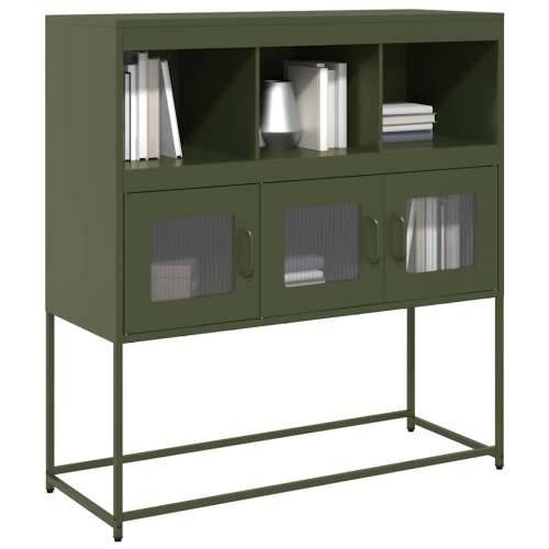 Komoda maslinastozelena 100,5x39x107 cm hladno valjani čelik - Maslinovo zelena 1 Cijena