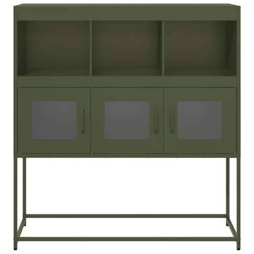 Komoda maslinastozelena 100,5x39x107 cm hladno valjani čelik - Maslinovo zelena 1 Cijena