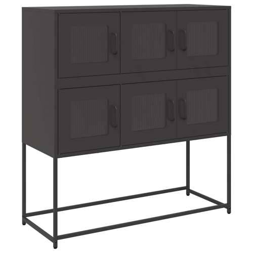Komoda crna 100,5 x 39 x 107 cm od hladno valjanog čelika - Crna 1 Cijena