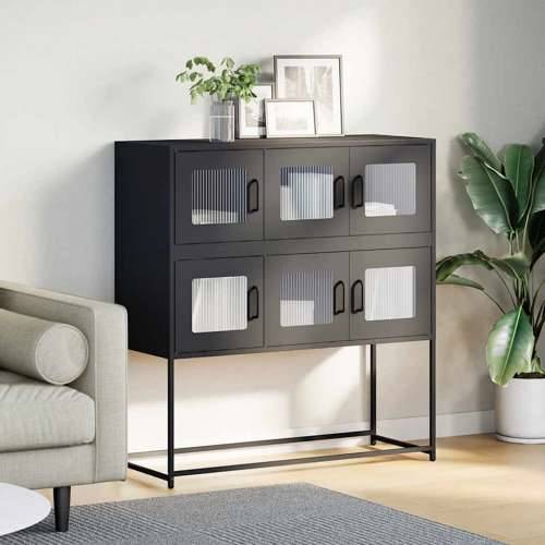 Komoda crna 100,5 x 39 x 107 cm od hladno valjanog čelika - Crna 1 Cijena