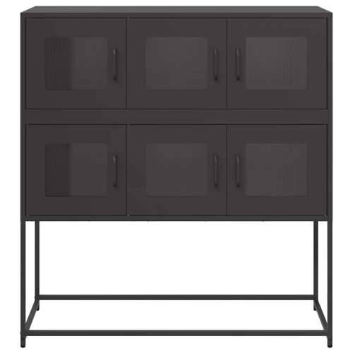 Komoda crna 100,5 x 39 x 107 cm od hladno valjanog čelika - Crna 1 Cijena